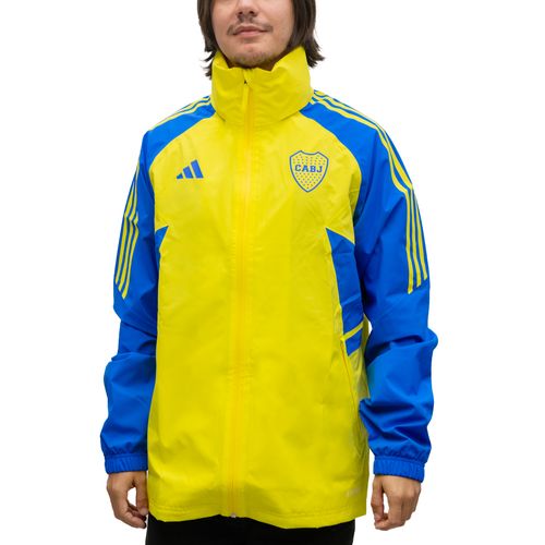 Campera Boca Juniors Adidas Rain 2024 Hombre